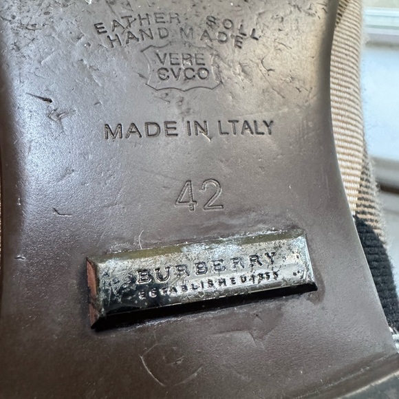 Burberry Women's Plaid Loafers - Beige and Black - Picture 5 of 7